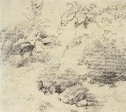 Thomas Gainsborough Study for a Foreground,a Bank with Weeds and Thistles France oil painting artist